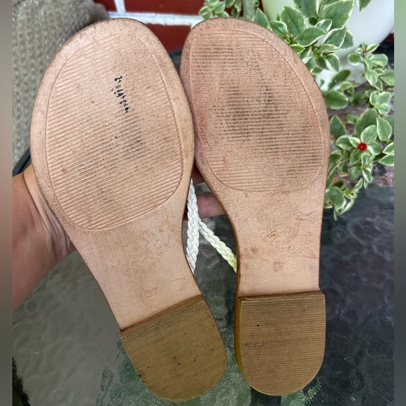 PAJAR | leather flip flop sandals braided detail | size 7 - Picture 7 of 8